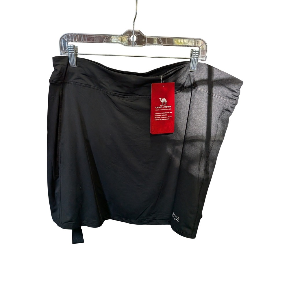 Camel Crown Womens Plus Size 3XL Black Athletic Tennis Golf Skort NWT